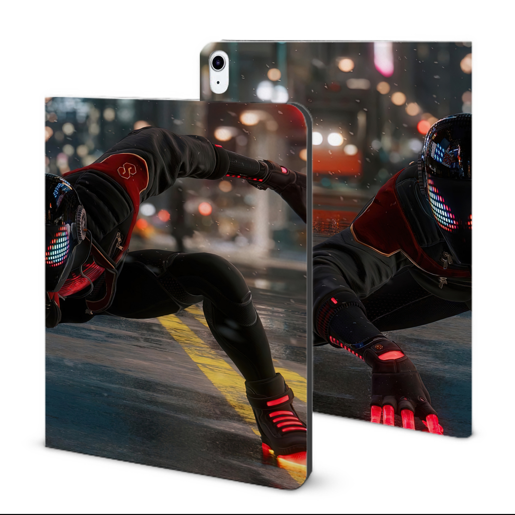 （画像用） Spider Man スパイダーマン IPad ケース ブック型 PUレザー TPU 耐衝撃 軽量 薄型 ペン収納なし 全面保護 IPad 各モデル対応